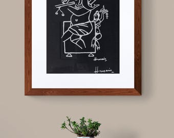 M.F. Husain – Lord Ganesha | Original Hand-Signed Serigraph gift