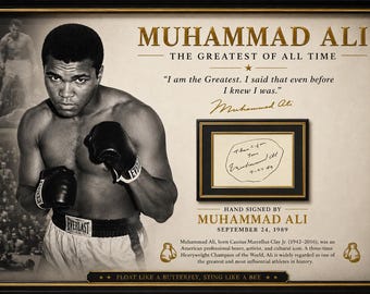 Muhammad Ali – “The Greatest”  Hand-Signed Fan Letter Display – Museum Style Presentation | Rare Autograph | Boxing Memorabilia