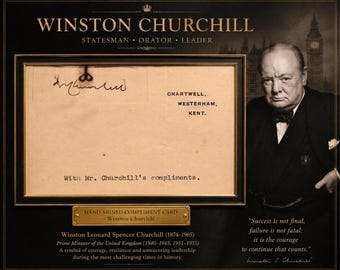 Winston Churchill Hand-Signed letter on Official Chartwell Stationery