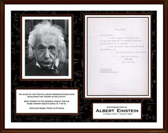 Rare Albert Einstein Autograph Letter with PSA Certificate historical birthday gift