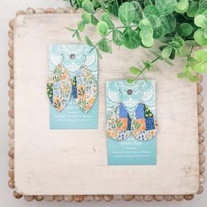 Handmade Garden Patchwork Cork Earrings