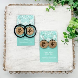 Laser Cut Ski Jump Wood Earrings