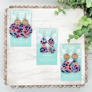 Handmade Spring Floral Acrylic Earrings