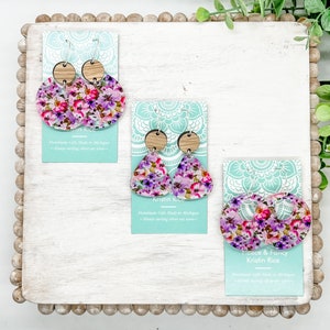 Handmade Summer Garden Acrylic Earrings