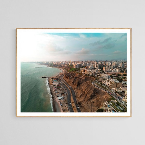 Lima Peru Print File - Landscape, City, Drone, Urban, Area Photography - Digital Download, Fine Art Print, Canvas, Metal Print