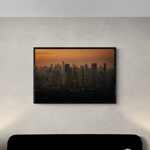 Bangkok Skyline Poster Photography Thailand Wall Art Southeast Asia Prints