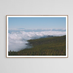 Clouds on Teide Matt Giclee Canary Islands Unframed Wall Decor Art Photography Landscape Photo Art Print Poster Print Picture