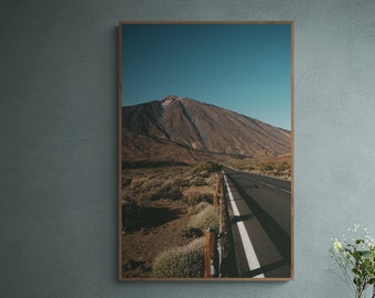 Stunning Tenerife Landscape Art Print: Teide National Park View for Spain Wall Decor