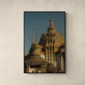 Buddhist Temple Poster Buddhism Wall Art Wat Pho Photography Bangkok Thailand Image