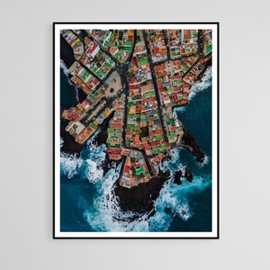 Punta Brava Tenerife Matt Giclee Islas Canarias Sin marco Decoración de pared Arte Drone Paisaje Foto Art Print Poster Print Picture