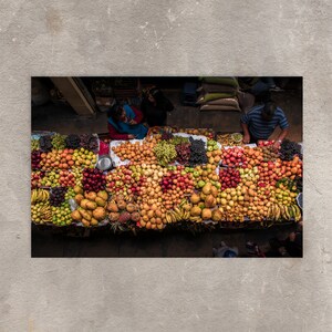 Marketplace, Peru Chachapoyas Print File Market, Fruit, Street Photography Digital Download, Fine Art Print, Canvas, Metal Print image 5