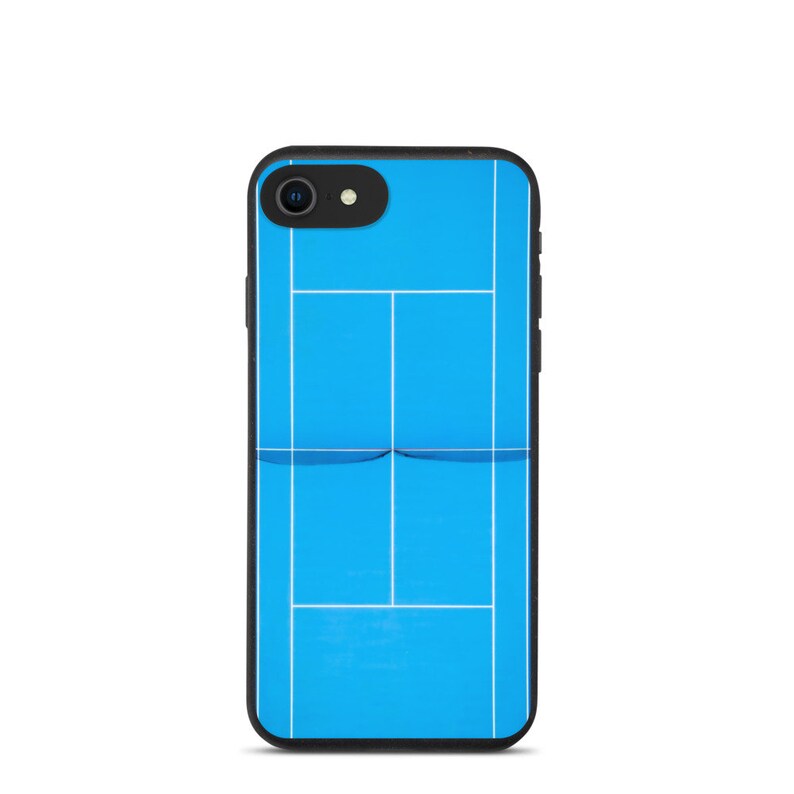Biodegradable iPhone case Blue tennis court