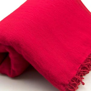 Ręcznie tkany koc z wełny jaka: duży szal podróżny, otulacz do medytacji