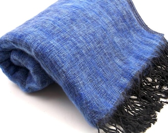Yak Wool Blanket Light weight Soft Oversized Shawl Throws Meditation Wrap Hand-Loomed Nepal