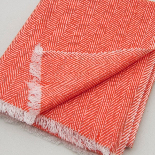 Orange Knit Scarf Etsy