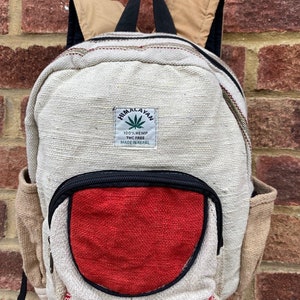 Hemp Backpack Hippie Boho Eco-friendly Handmade Travel Bag Laptop Bag