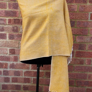 Mustard Yellow Yak Wool Scarf Shawl Meditation Wrap Large Scarf Boho Hippies Wrap Shawl Handmade Nepal