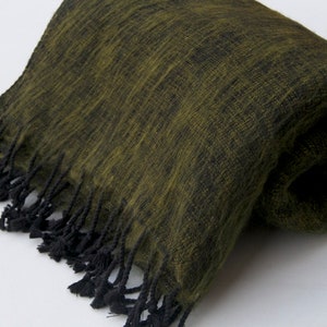 Yak Wool Blanket Throws Large Shawl Travel Wrap Softest Hand-Loomed Meditation Wrap Oversized Shawl Nepal