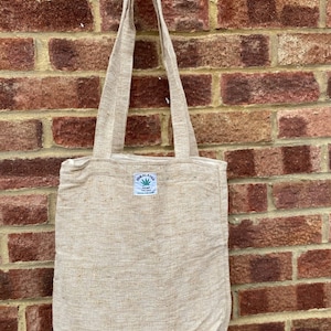 Natural Hemp Tote Bag Organic Hemp Bag Essay to Carry Shoulder Bag Shopping Bag Unisex Bag Hand Made Nepal