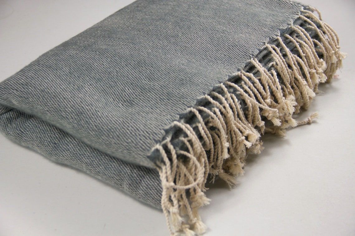 Grey Yak Wool Blanket Throws HandLoomed Nepal Soft Warm Etsy
