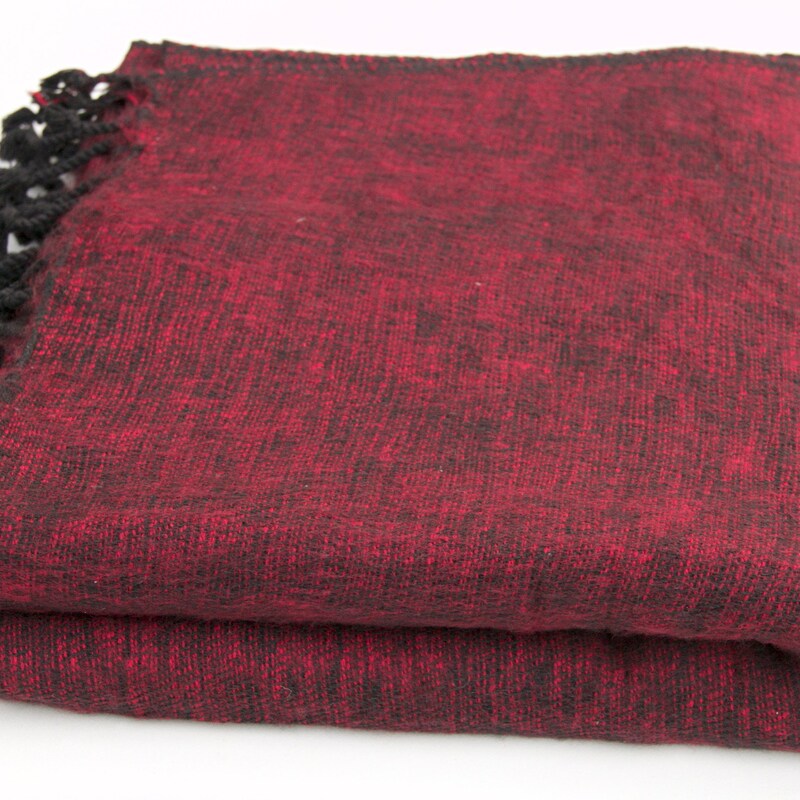 Red Cotton Rich Throw Blanket