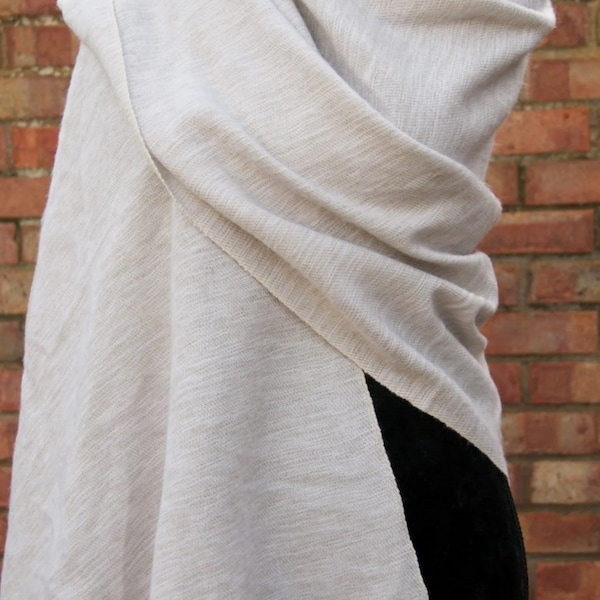 Yak Wolle Schal Großes Tuch Wickeltuch Handgemacht Nepal Reise wrap hellwarm Wolle Wrap Silber hellgrau grün