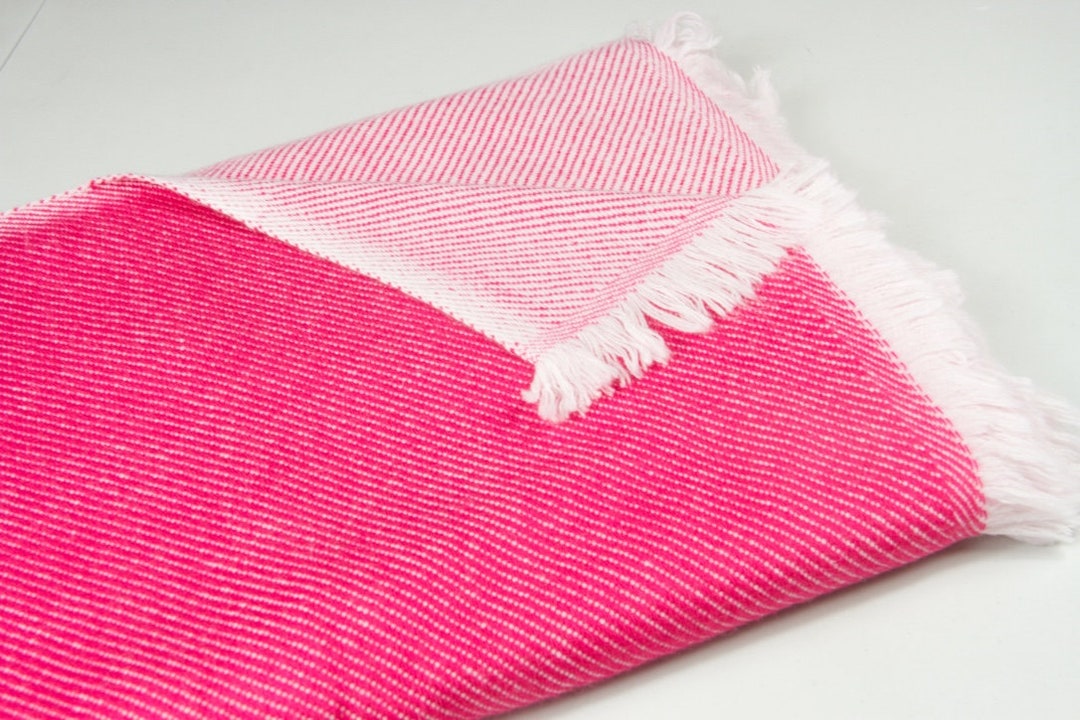 Hot Pink Cashmere Blanket Wrap Large Shawl Throws Handmade Etsy