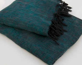 Meditation Wrap Soft Warm Yak Wool Blanket Throws Shawl Handwoven Oversize Shawl Nepal