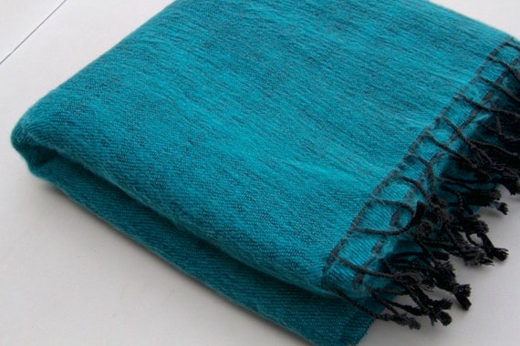 Yak Wool Blanket Throws Large Shawl Blanket Soft Warm Blanket Oversized Blanket Shawl Wrap Scarves Himalayas Meditation Wrap Teal Blue Etsy UK