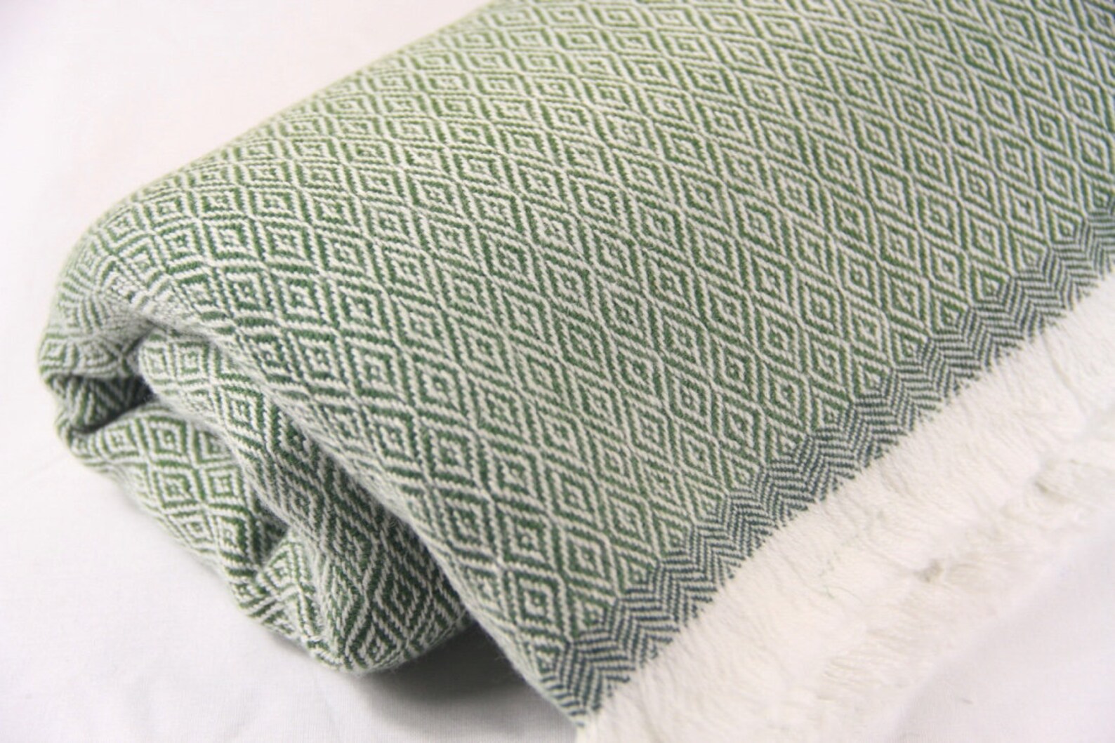 Green Cashmere Blanket Wrap Large Shawl Throws Handmade Thick Etsy