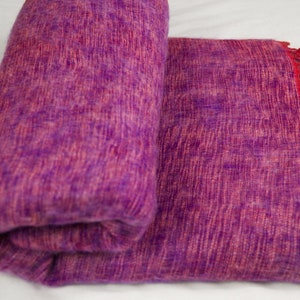 Yak Wool Blanket Throws Handmade Nepal Soft Warm Blanket Oversized Shawl Scarf Scarves Himalayas Meditation Wrap Purple Blanket
