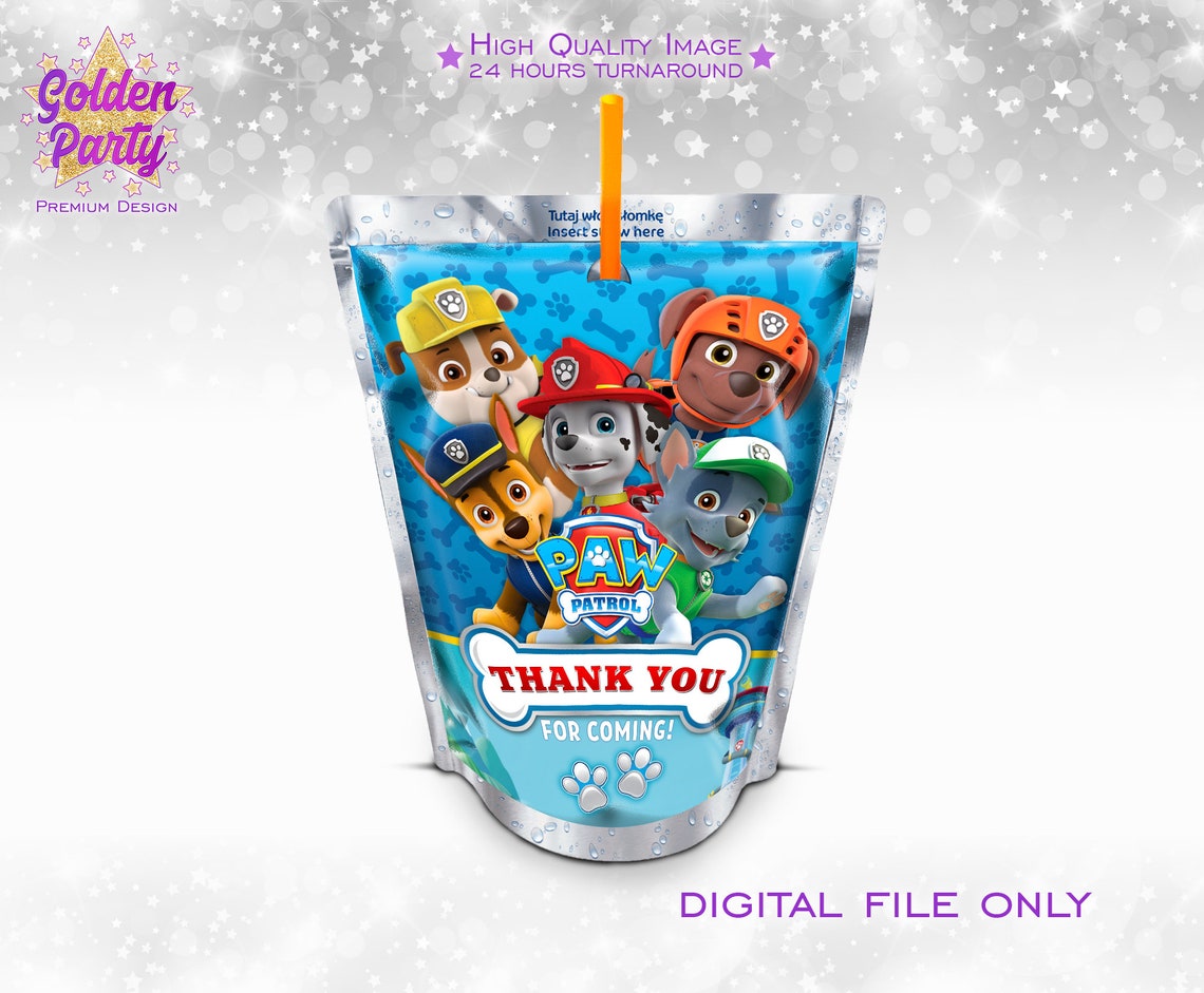Paw Patrol Capri Sun Paw Patrol Juice Pouch Paw Patrol Juice | Etsy