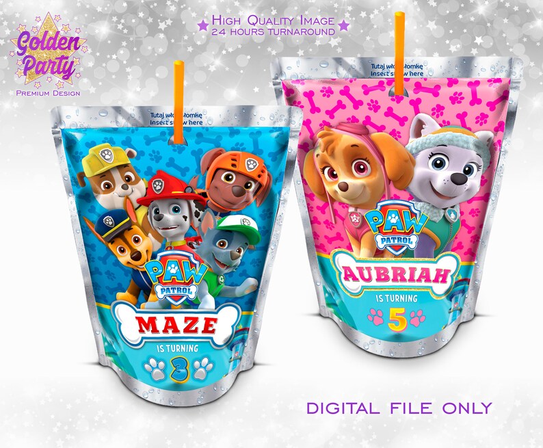 Paw Patrol Capri Sun Paw Patrol Juice Pouch Paw Patrol Juice | Etsy