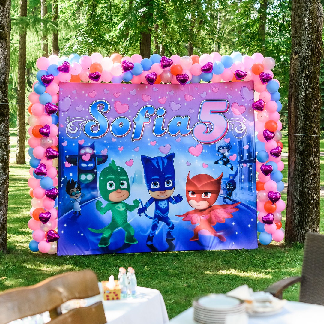PJ Masks Birthday Backdrop PJ Masks Backdrop Pj Masks Etsy