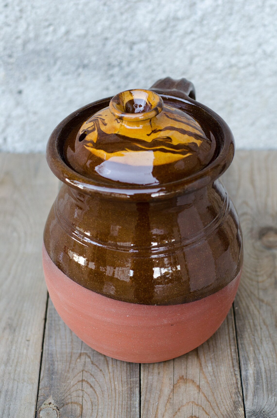 Clay Bean Pot 126 Fl Oz Cooking Clay Pot With Lid Ceramic Etsy