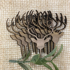 Deer antler cupcake toppers | Hunter cupcake toppers | Festive cupcake toppers | Comes in Many Colors | Made in the USA | Free Shipping