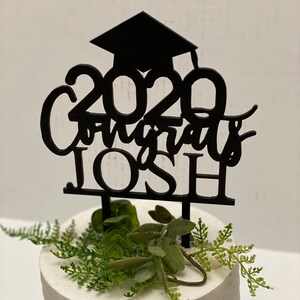 Congratulations Graduation Topper   | Made of Wood | Comes in Many Colors | Free Shipping  | Made in the USA