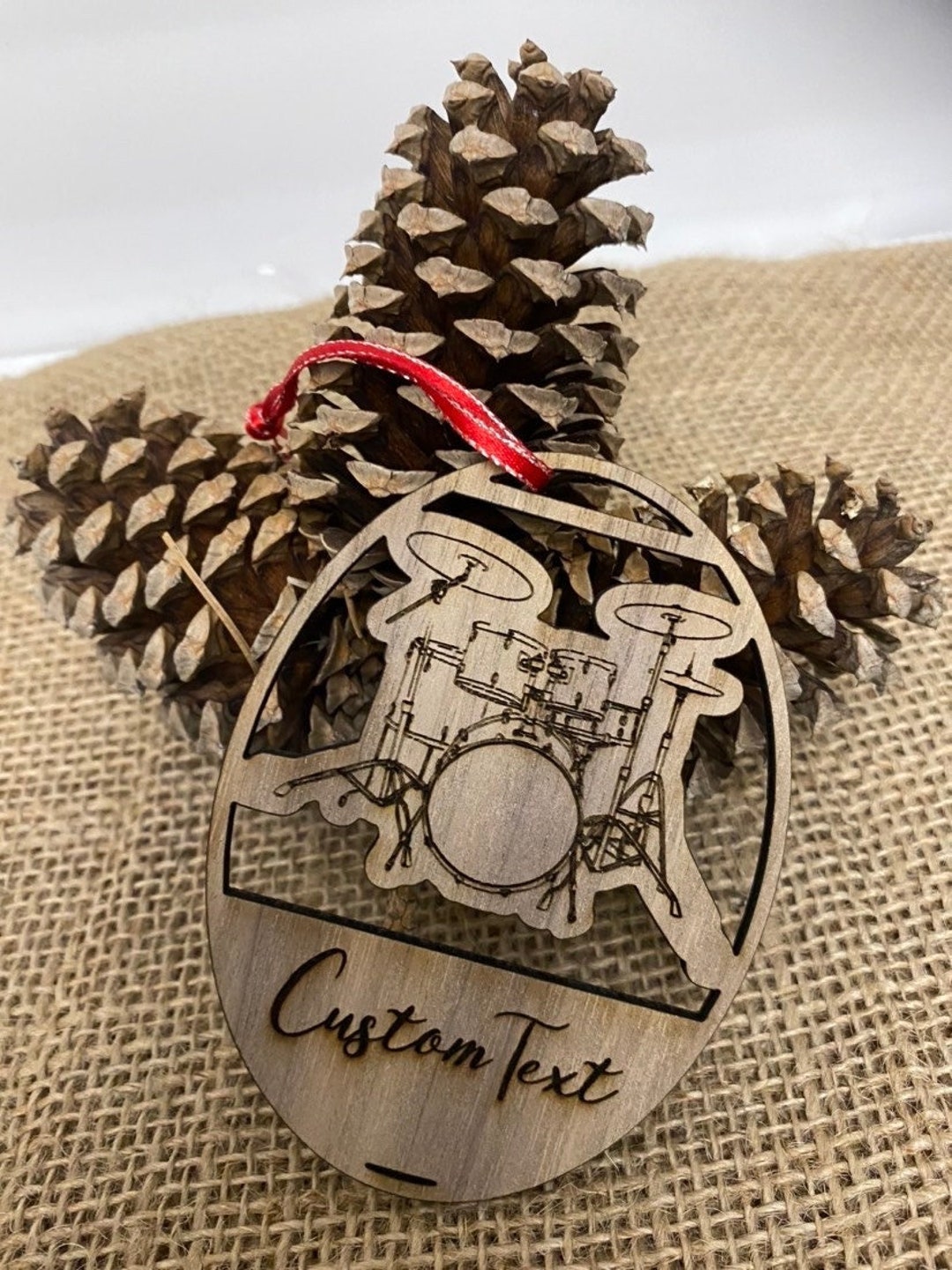 Drummer / Drum Set Ornament/ Rear View Mirror Hanger Personalized Made