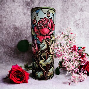 Rose Garden 20oz Stainless steel tumbler with lid and reusable straw | Floral