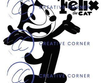 Archivo SVG de Félix el Gato: Descarga digital hecha a mano