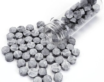 Silver Sealing Wax | 100 Pieces Wax Sealing Beads | Premium Wax Seals | Wax Seal Stamp | Wax Seal Kit | Wax Seals | DIY Wax