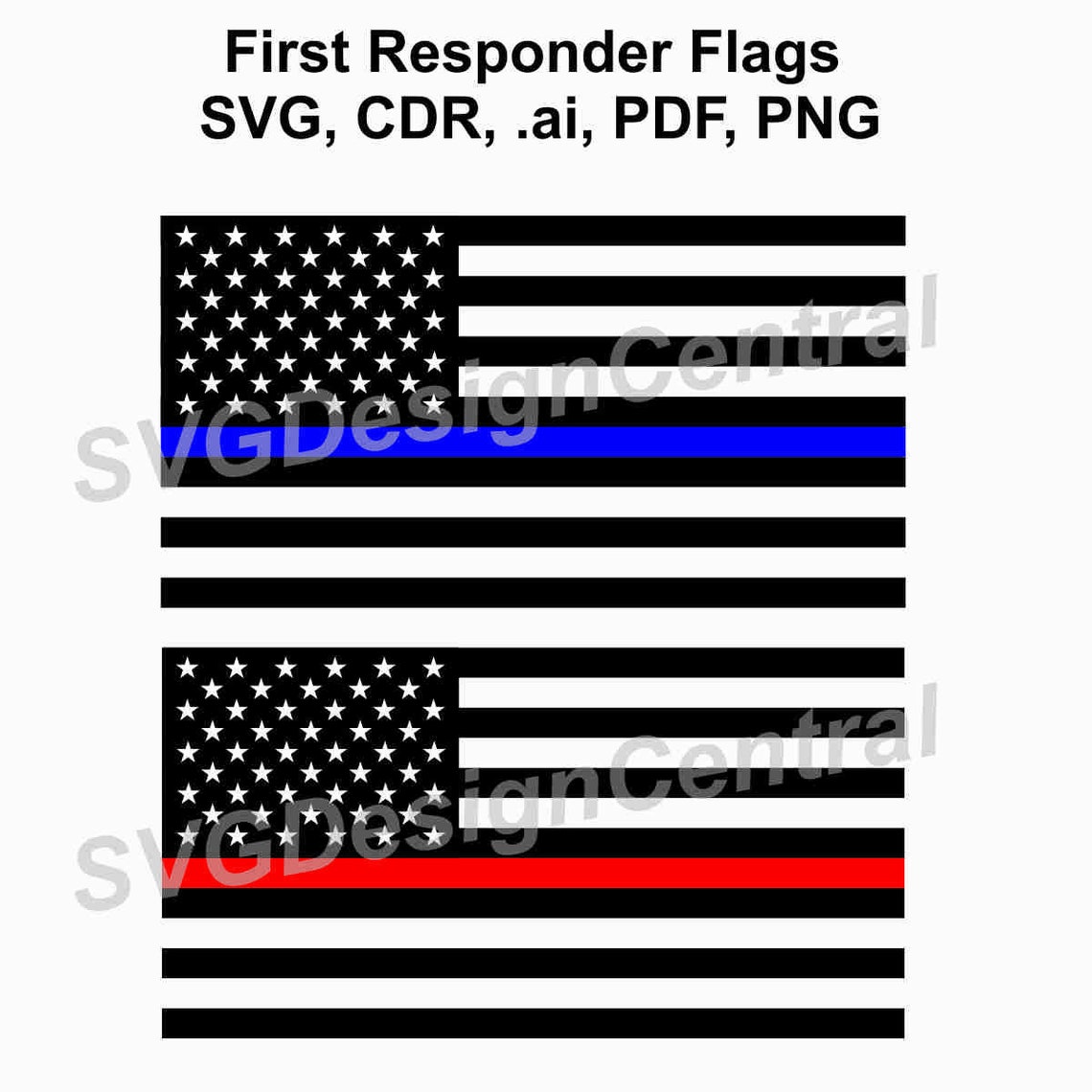 First Responder Flags SVG, .ai, .cdr, PDF Etsy