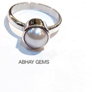 South Sea Pearl Ring: 925 Sterling Silver Astrology Ring