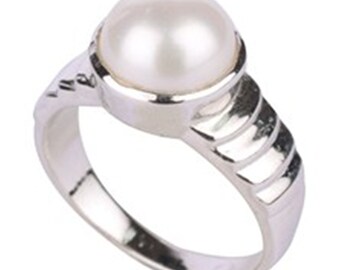 silver moti ring design