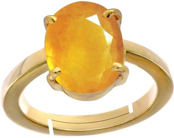 pukhraj stone gold ring design for ladies
