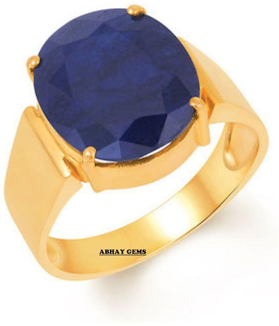 Natural Certified Blue Sapphire neelam Panchdhatu Copper Rashi Ratan 4.00 11.00 Ct. Astrological Purpose Ring for Unisex by ABHAY GEMS Etsy UK