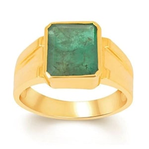 Certified Emerald Ring: Copper Astrological Unisex Band