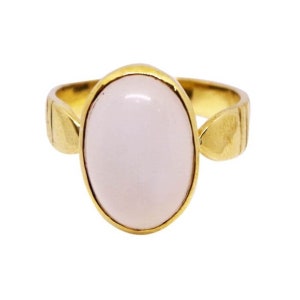 Natural Certified  Australia White Opal 4.00-11.00Ct Astrological Ring In Copper Panchdhatu Handmade Ring For Men And Women By ABHAY GEMS