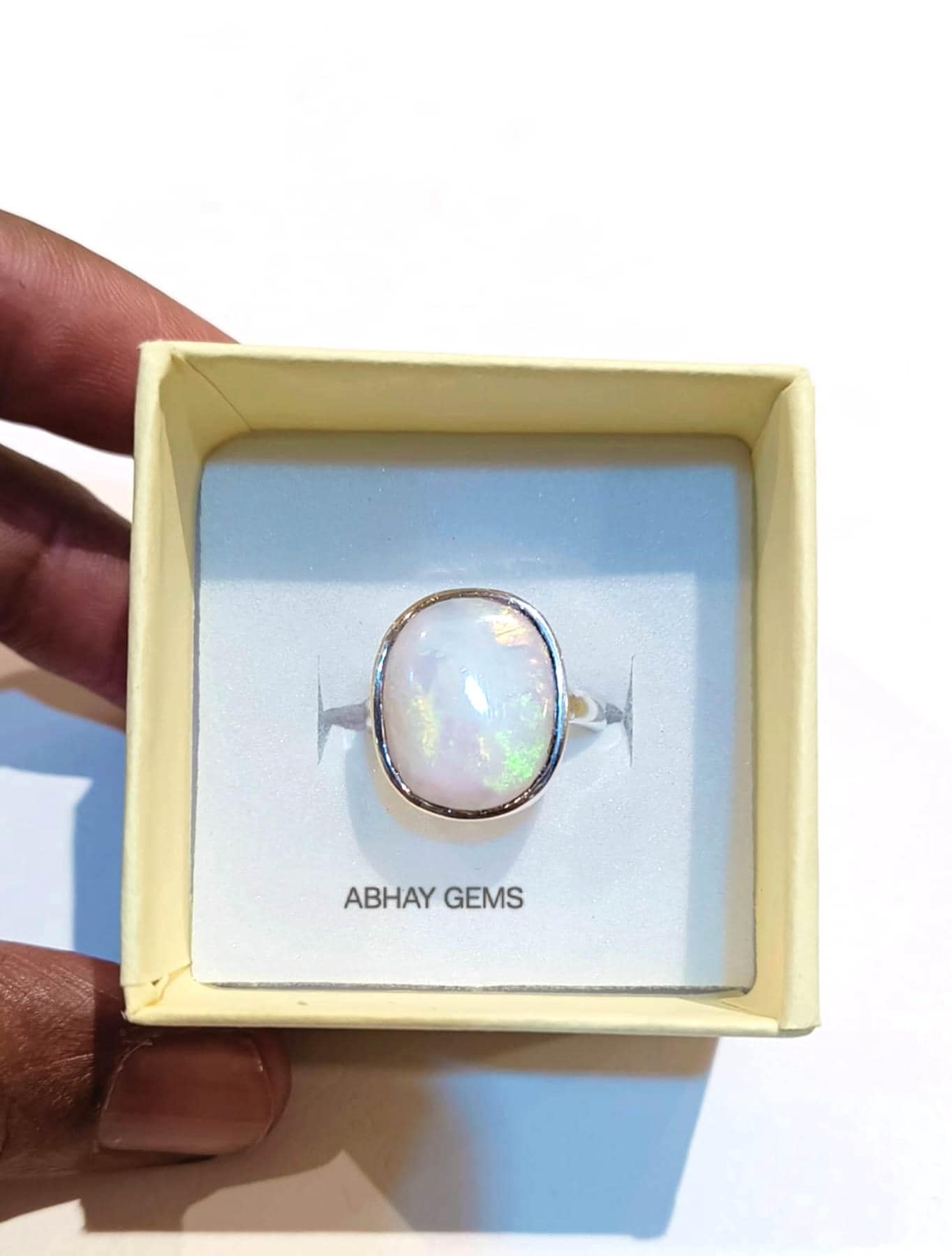 Ring Opal Stone For Tula Rashi Opal Ring For Taurus Zodiac, Taurus