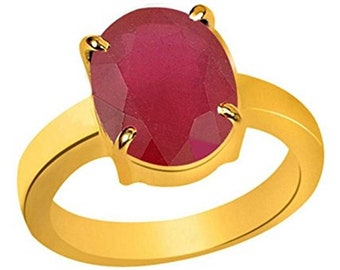 Naturalny, certyfikowany pierścionek Panchadhatu z rubinem o masie od 4,00 do 11,00 ct: wyjątkowy pierścionek unisex z astrologią!